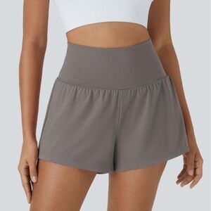 Halara Super High Waisted Yoga Shorts 2.5”- Dark Grey, Large